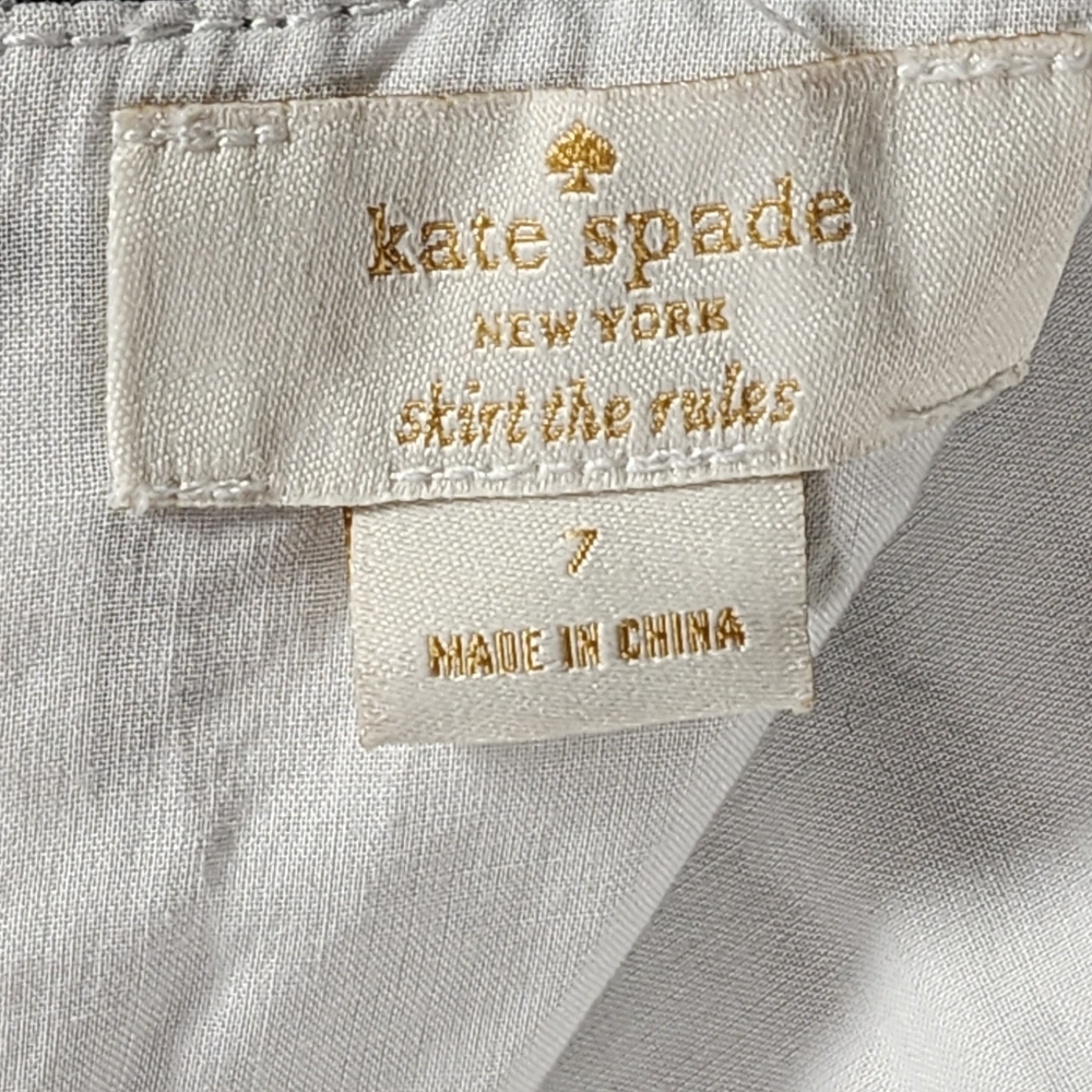 Kate Spade New York Guipure Lace Shift Dress Girl's Size 7 Black White - Picture 14 of 16